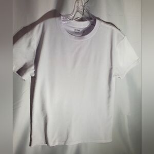 Hollister White Short Sleeve " Cooling" Crew Tee